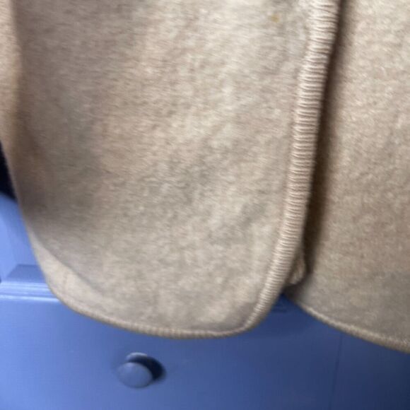 IB Diffusion Cream 100% Boiled Wool Shawl Collar Cardigan Jacket Size Medium - Picture 2 of 10